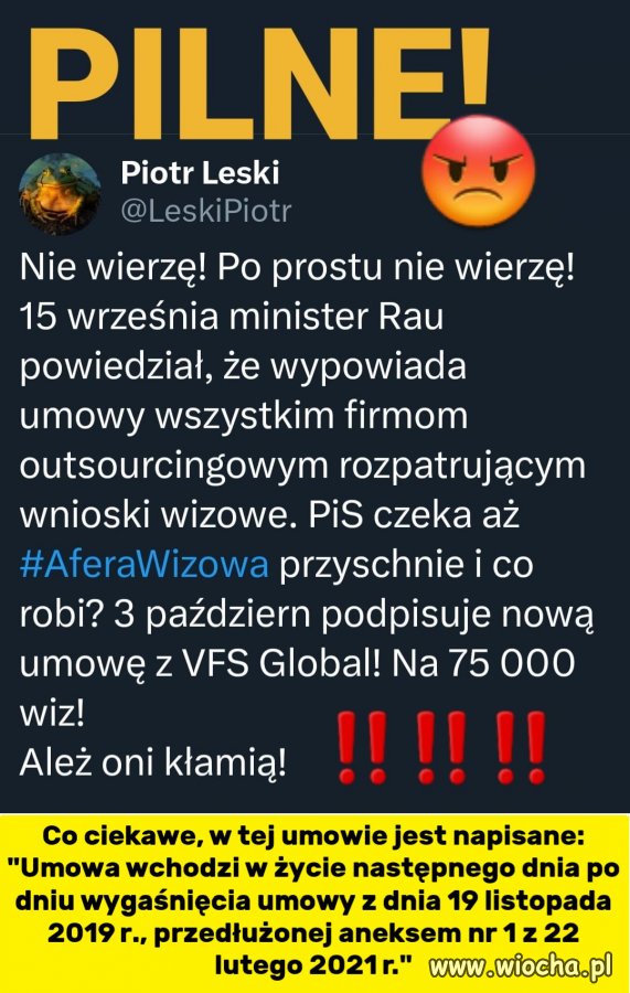 Co oznacza, że wcale tych umów nie wypowiedzieli!
