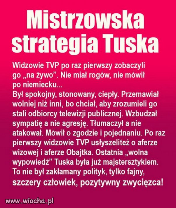 Brawo dla Pana Tuska, ale także fantastyczna...