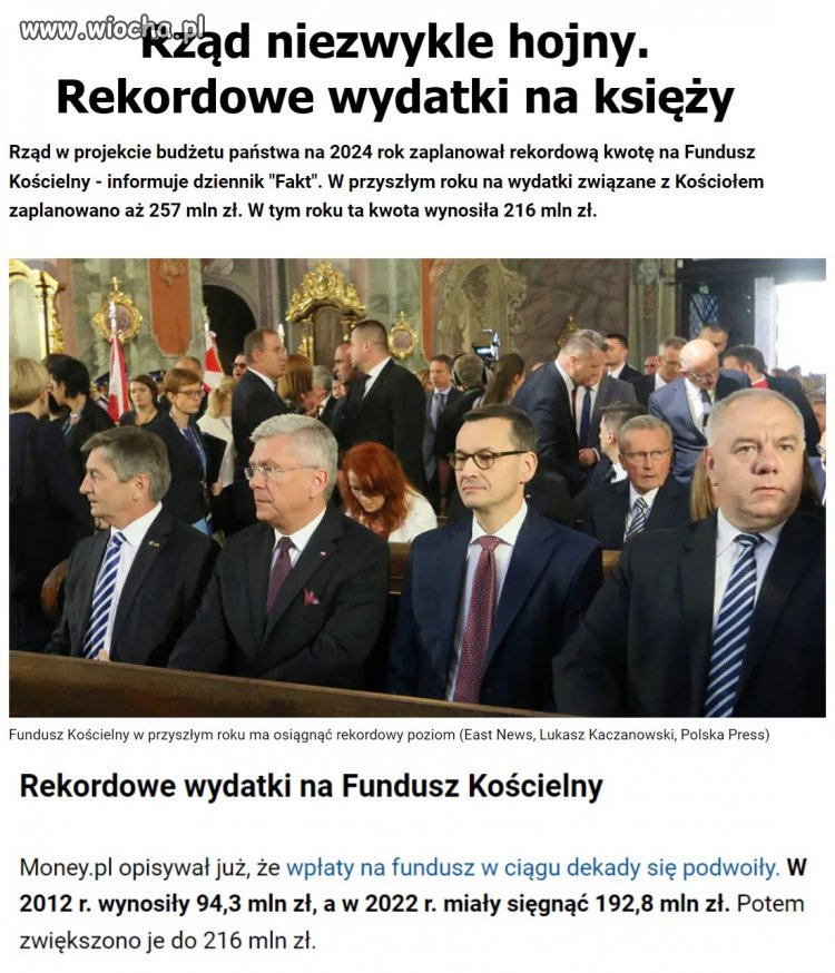 Rząd niezwykle hojny. 