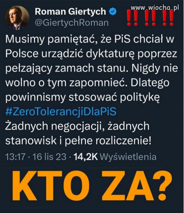 Powinniśmy stosować politykę #ZeroTolerancjiDlaPiS 