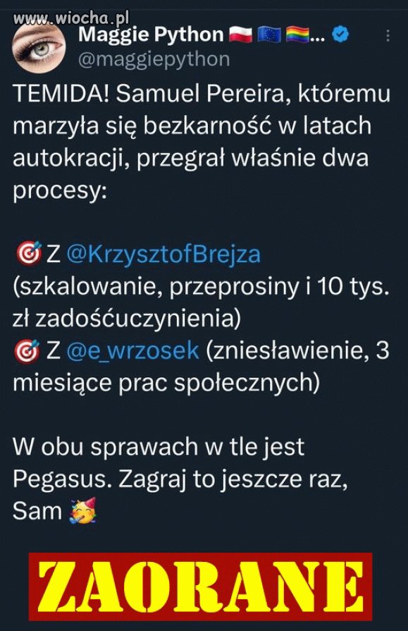 Pereira też myślał, że jest ponad prawem