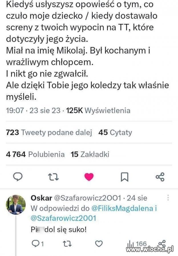 To jest ten ''biedny, prześladowany'' oskarek! 🤢🤢🤮