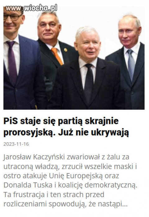 Odpalił ostrą prorosyjską retorykę, skierowaną przeciwko UE!