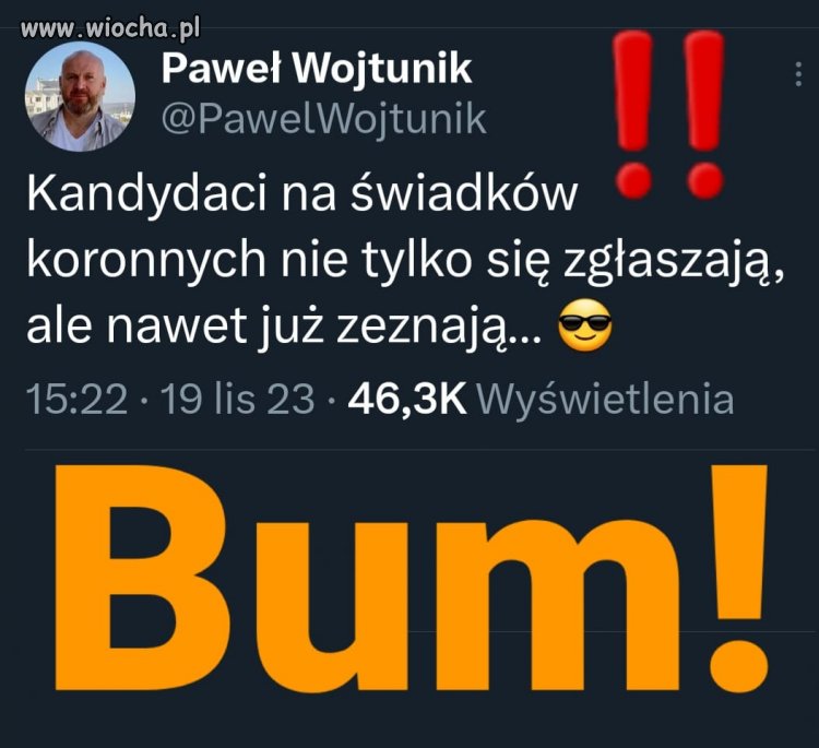 PiS trzeba unicestwić, bo to partia przestępcza, brawo Wojtunik, tak trzymaj.