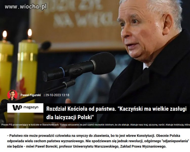 Kaczyński traktował Kościół i religię katolicką jako instrument rządzenia.