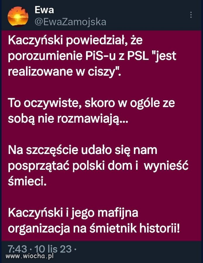 Niech mu w końcu ktoś powie jak się sprawy mają