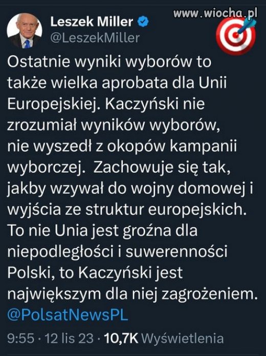 To Kaczyński jest największym zagrożeniem dla Polski.