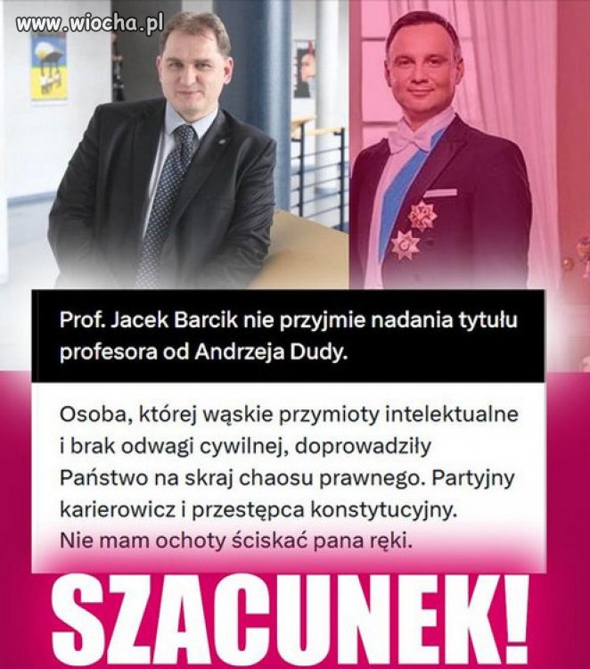 Brawo i szacunek za odwagę i "kręgosłup moralny"!