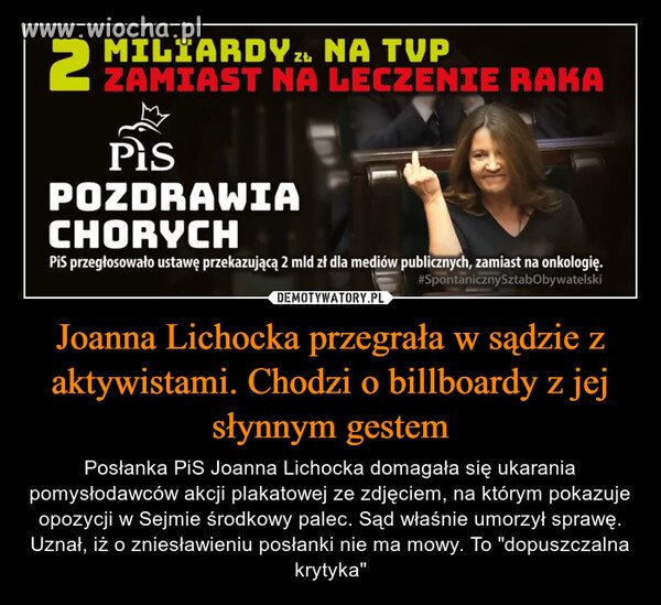 Pisowska szmata przegrała proces