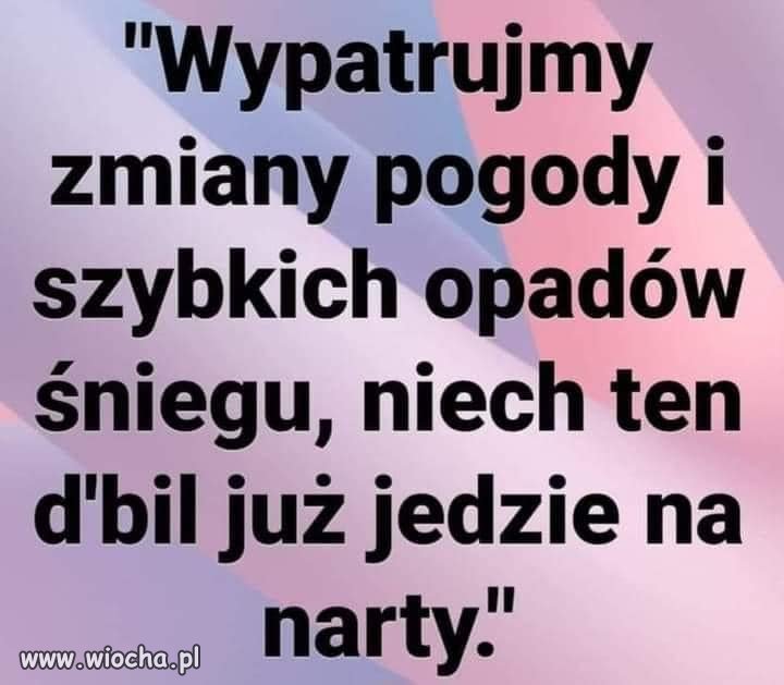 Musi dokończyć pewna sprawę i niech spada