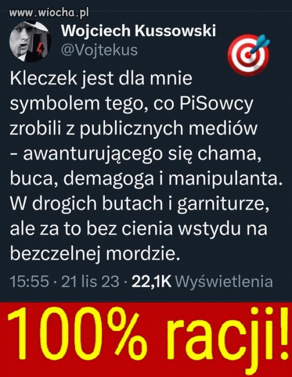 Kłeczek to pisowskie ścierwo