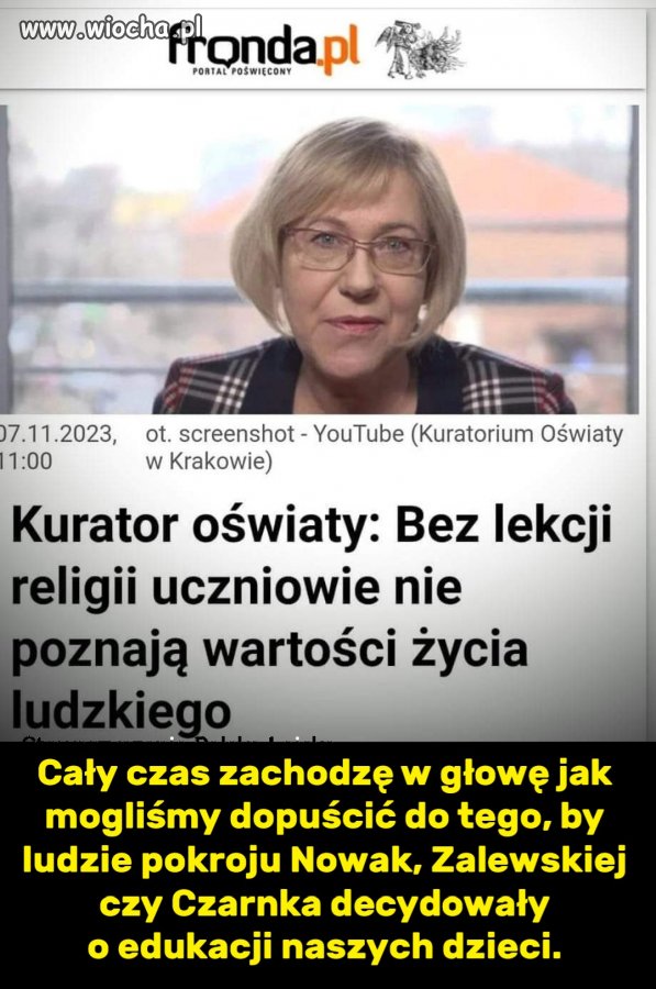 Trzeba jej zapytać, czy o Islam jej chodzi