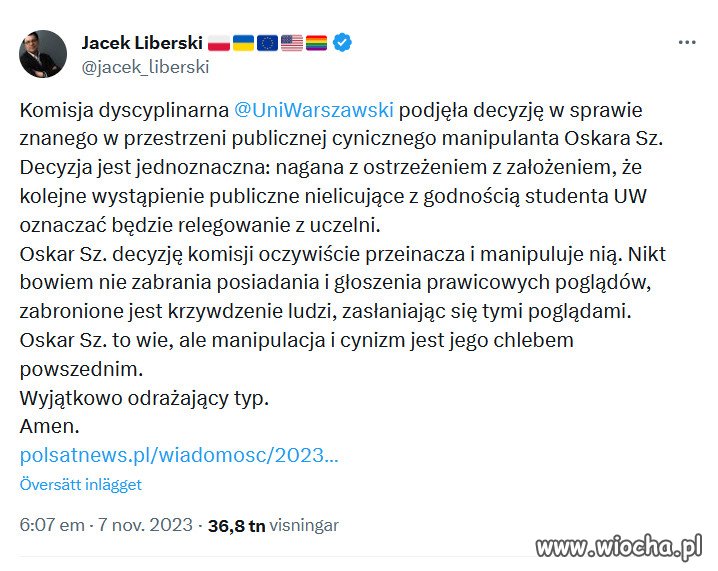 Koniec pajacowania Oskarek, inaczej bedzie KUL...
