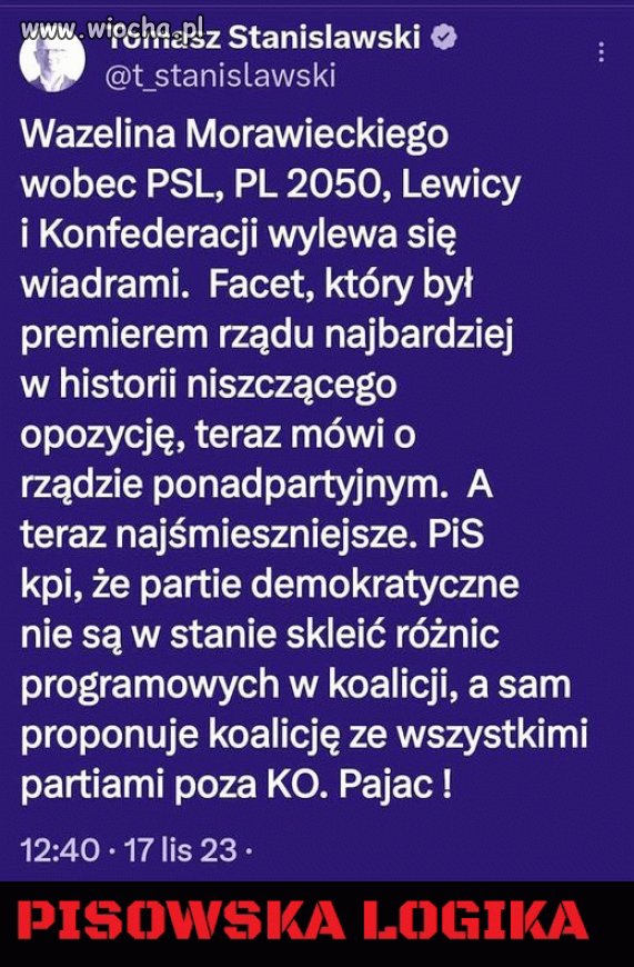 Pisowska logika czyli brak logiki