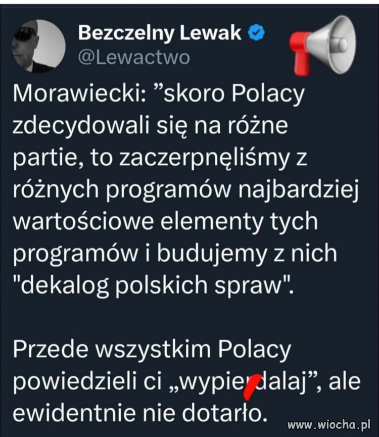 Moradziecki nie dość że złodziej