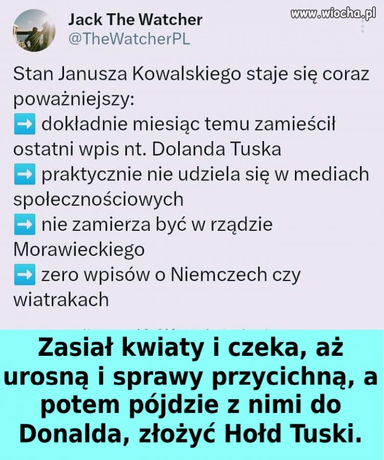 O kurcze, co za odmiana... Ktoś może powie o co chodzi...