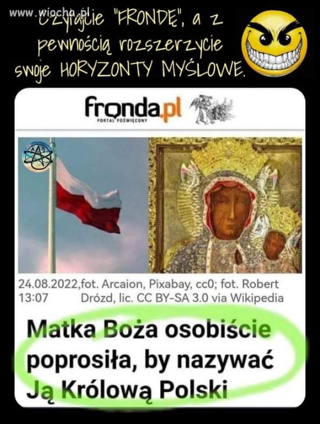 Jakiś koleś ogłaszał Jezusa królem Polski.