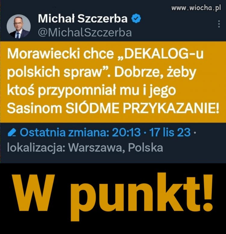Aparatczyków pisowskich dotyczą te przykazania... 