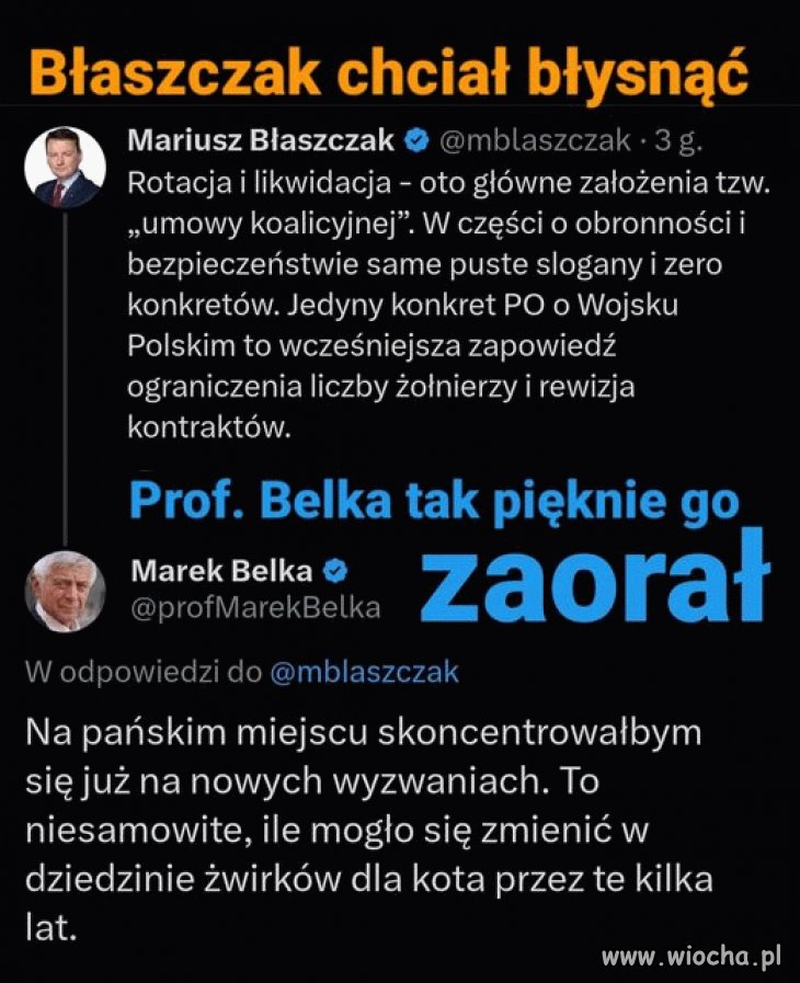 Koncertowe zaoranie Błaszczaka