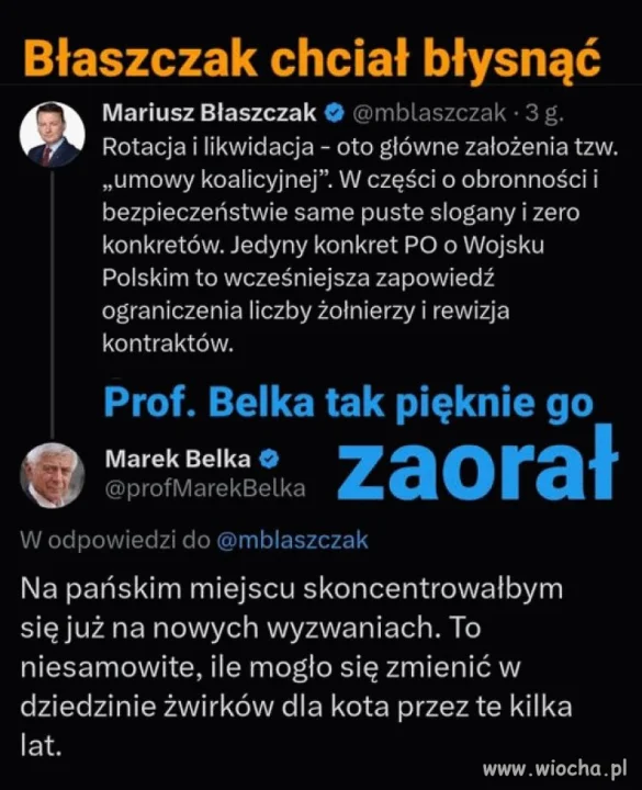 Koncertowe zaoranie Błaszczaka