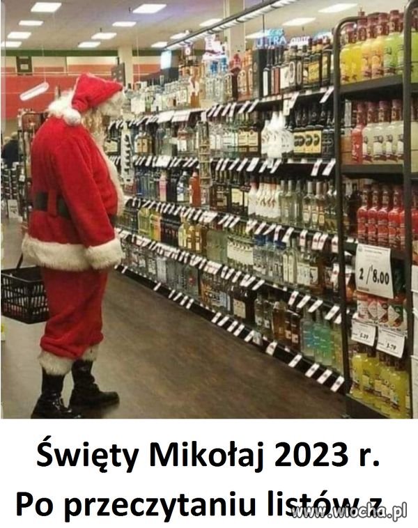 Mikołaj po przeczytaniu listów...