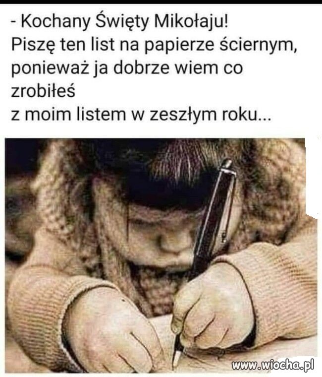 List do mikołaja