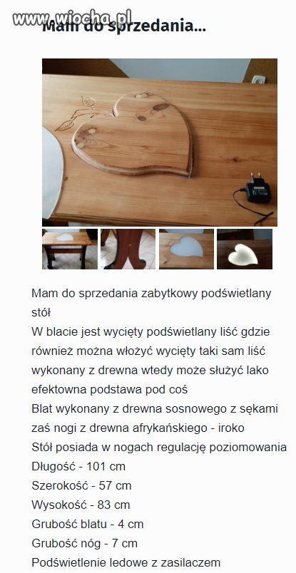 Chce ktoś Stół Zabytkowy Kupić 