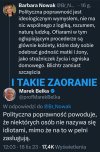 Ostatnie podrygi Nowakowej. Brawo za ripostę, p. Profesorze.