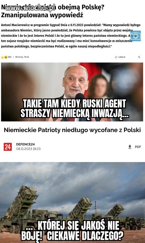 Dziwna ta niemiecka inwazja macierewicza!