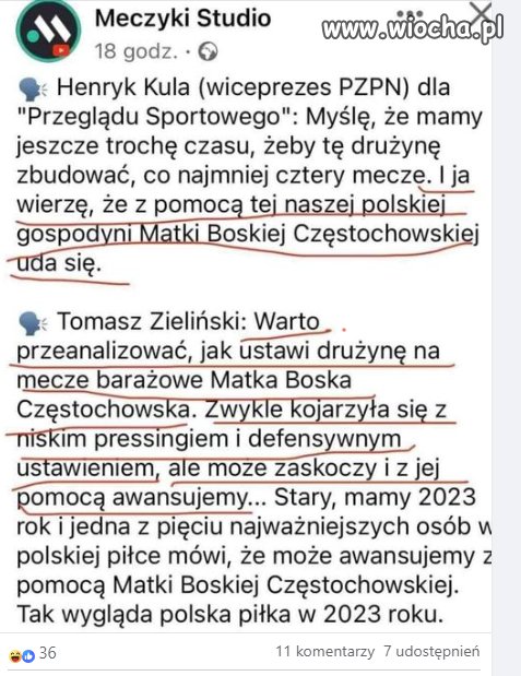 Zawierzenie polskiej piłki nożnej Matce Boskiej.
