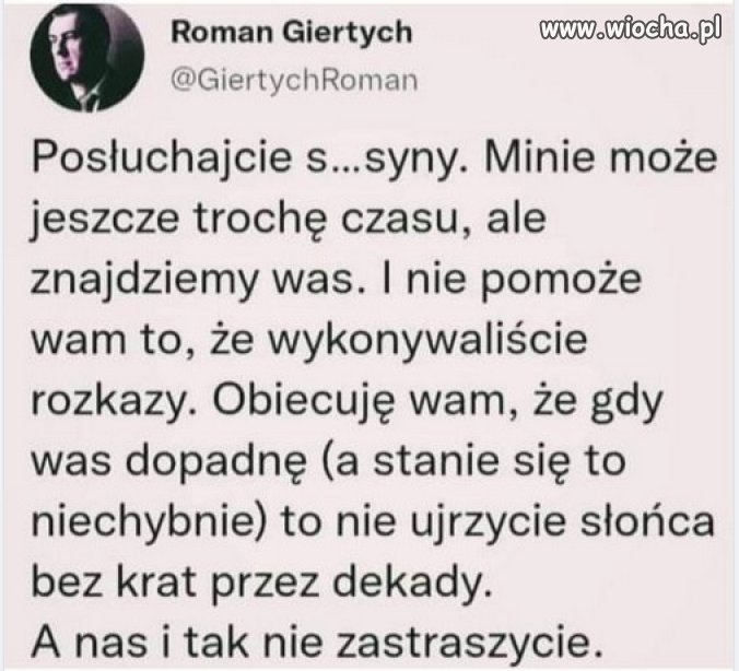 To dla tych którzy myślą że im się upiecze złodziejstwo!