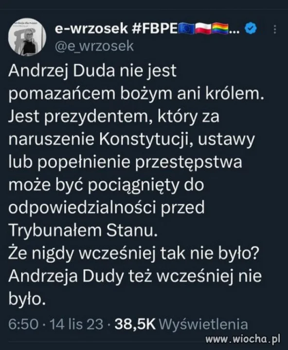 Że nigdy wcześniej tak nie było?  
