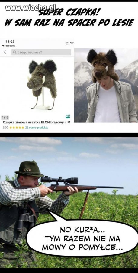 Czapka znacznie zmniejszająca szanse na przeżycie