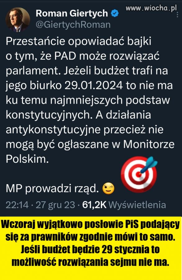 Gdyby doszło do przedterminowych wyborów to tym razem 