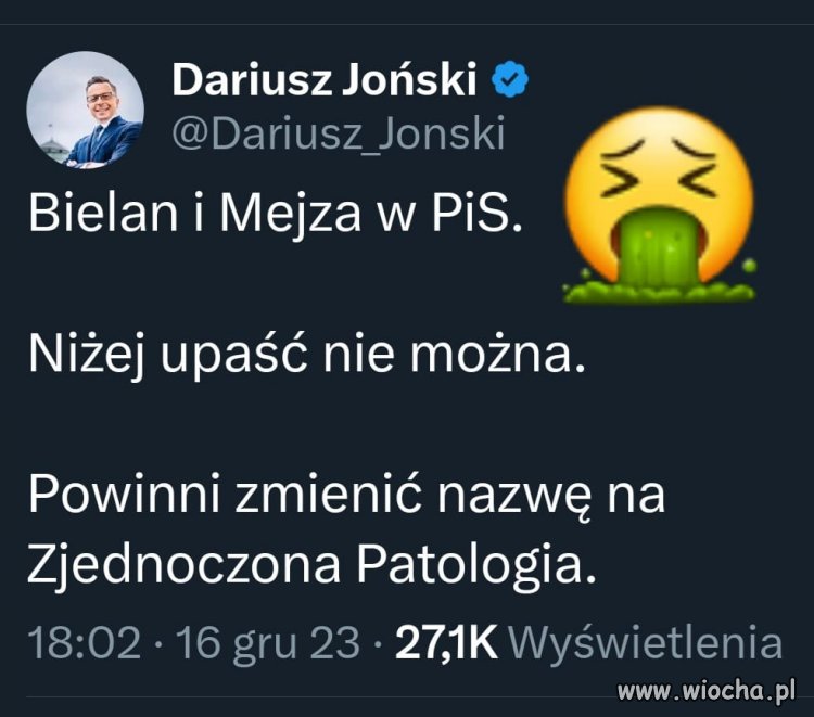 Może szeregowy poseł Jarosław K. zobaczył dokonania Mejzy w medycynie i stwierdził, że tylko on uleczy pis?