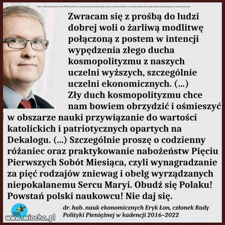 Czy łon zasługuje na te wszystkie tytuły naukowe ?