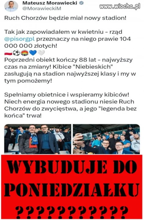Chyba zapomniał, że w głosowaniu o wotum kibole nie pomogą.