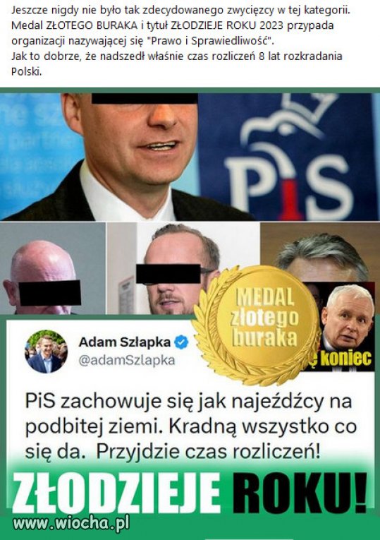 Czas na podsumowanie rzadow zlodziei PiSu!