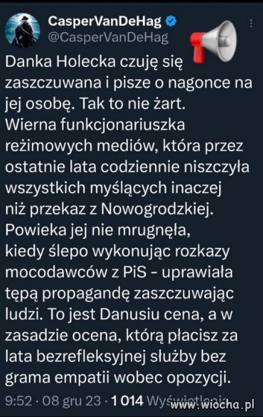 To jest Danusiu cena, a w zasadzie ocena, którą płacisz za lata 