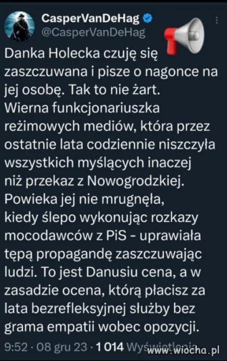 To jest Danusiu cena, a w zasadzie ocena, którą płacisz za lata 