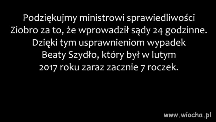 Podziękujmy ministrowi sprawiedliwości