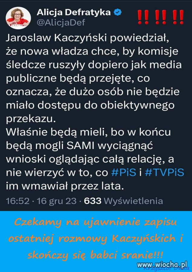 I słusznie. Trzeba nauczyć te 8 milionów myśleć samodzielnie.