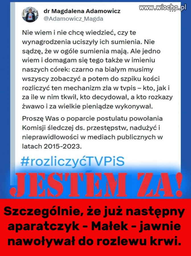 POPIERAM zwłaszcza dlatego, że robili to pisowscy katolicy.