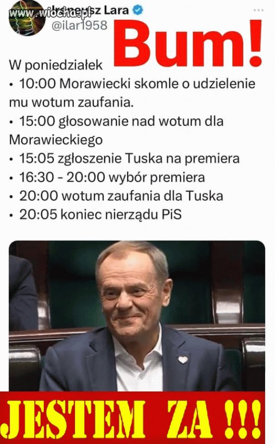 Plan na poniedziałek