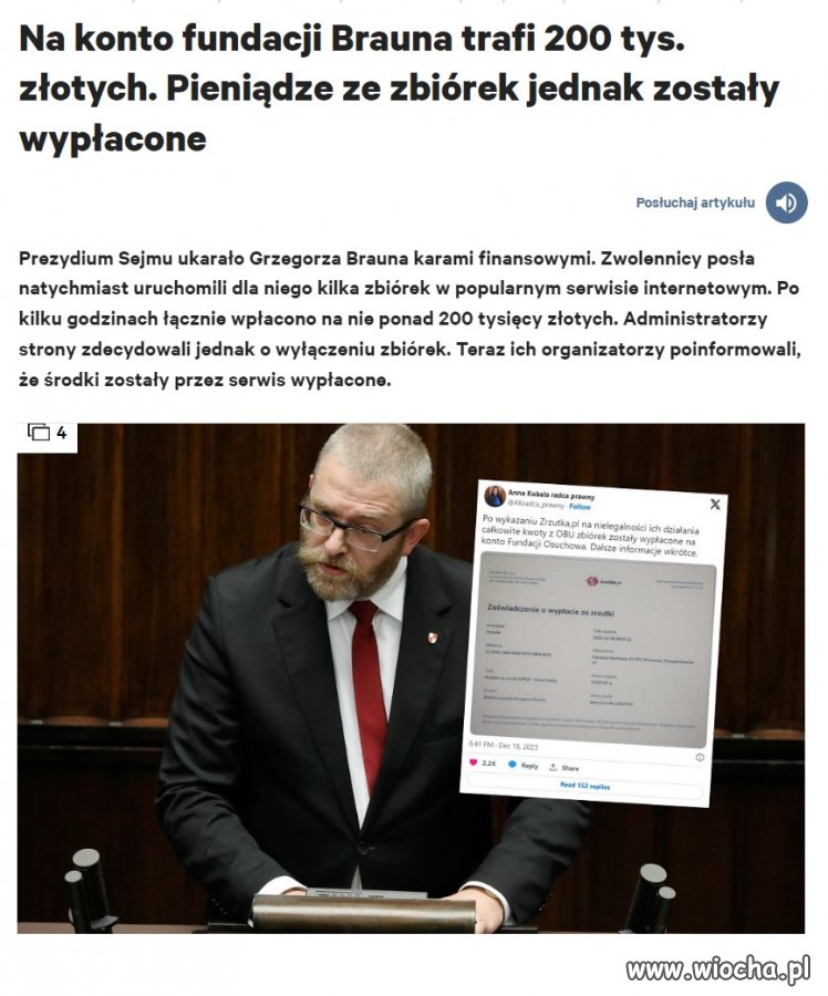 Może jeszcze na psychiatrę wystarczy?