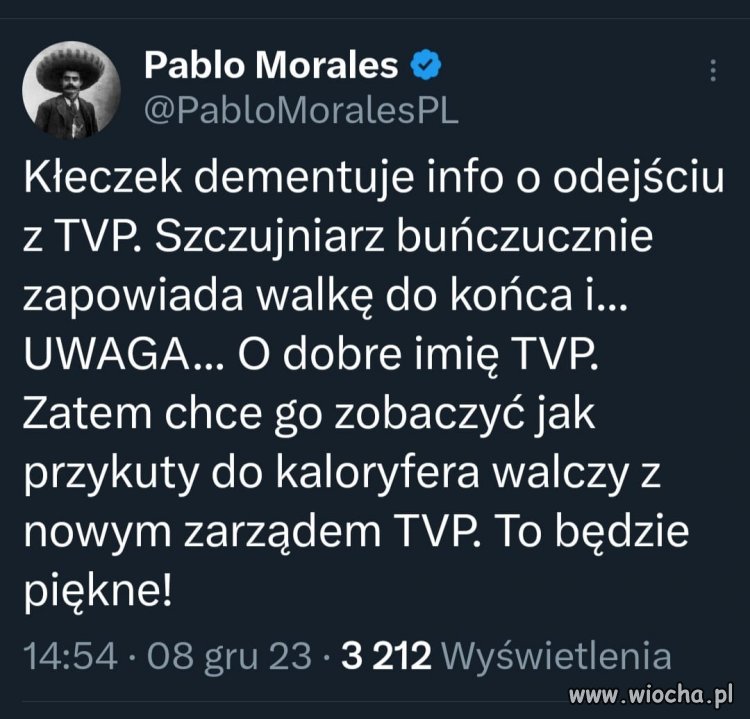 Zwykły wypłosz i partyjny fagas o moralności szmalcownika.