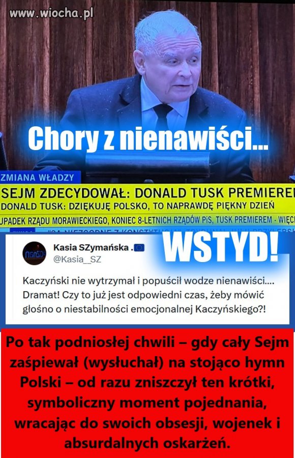 Niestabilny, zawistny, zakompleksiony, który nie ma jaj i robi wszystko rękami innych. 