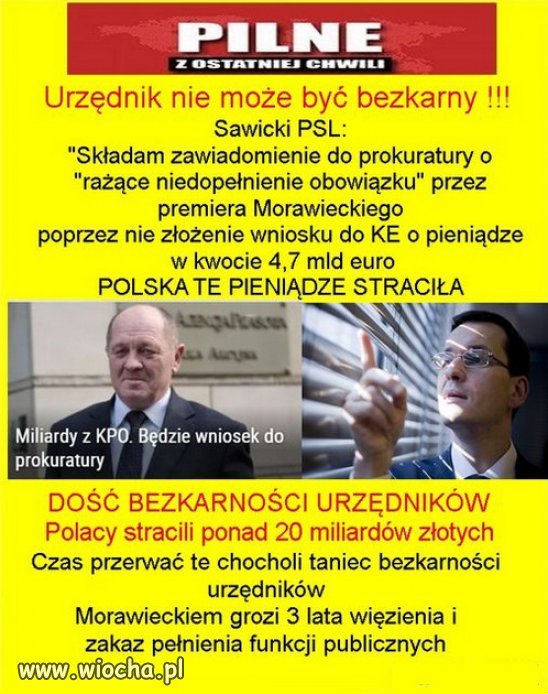 Morawiecki dzialal na szkode Polski i Polakow!