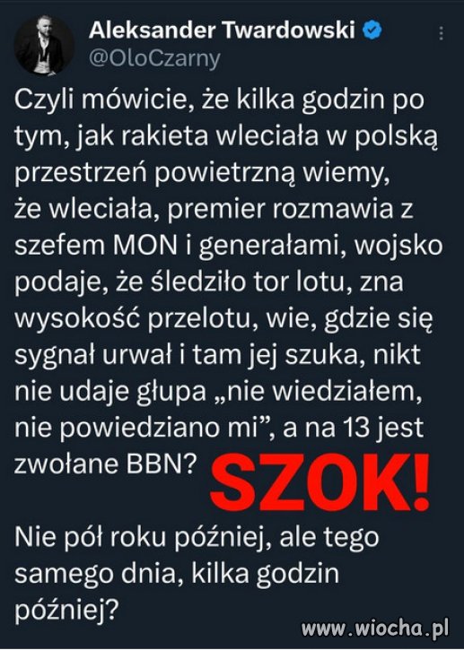 To takie niezgodne ze standardami PiSu - Blaszczak pyskuje!