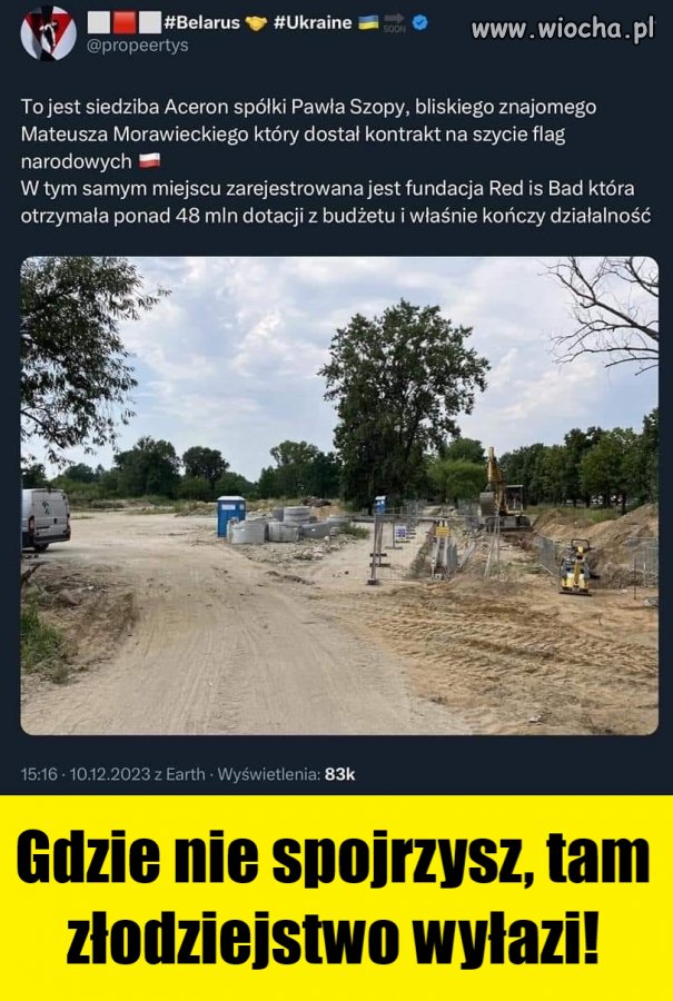 Gdzie nie spojrzysz, tam złodziejstwo wychodzi